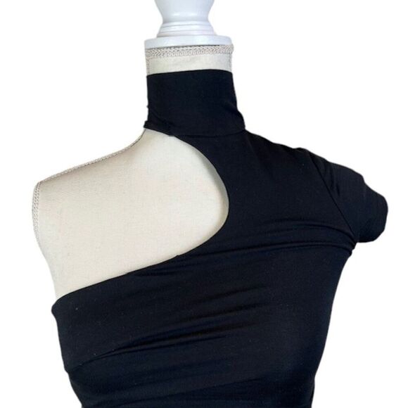 I. AM. GIA. Lara Dress Bamboo Stretch Cutouts Sexy Bodycon Dress Black Size XS - Picture 5 of 11